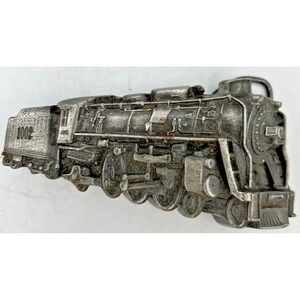Vtg 78' Bergamot Belt Buckle Train 1002 USA Brass Works Locomotive Railroad K-32